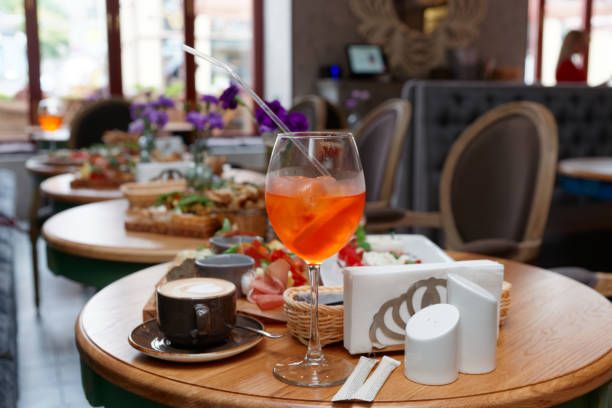 istock Spritz cocktail and various Italian food 1177943688