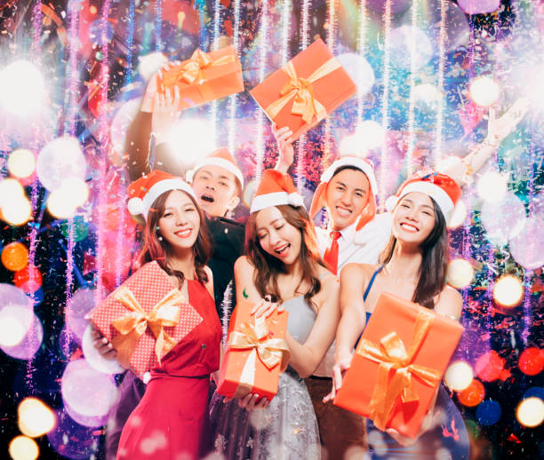 istock happy young group having fun in christmas party 1177944732