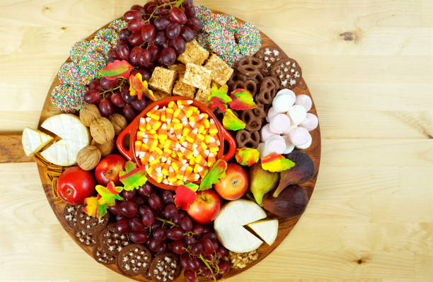 istock Thanksgiving cheese and dessert grazing platter charcuterie board. 1177961333