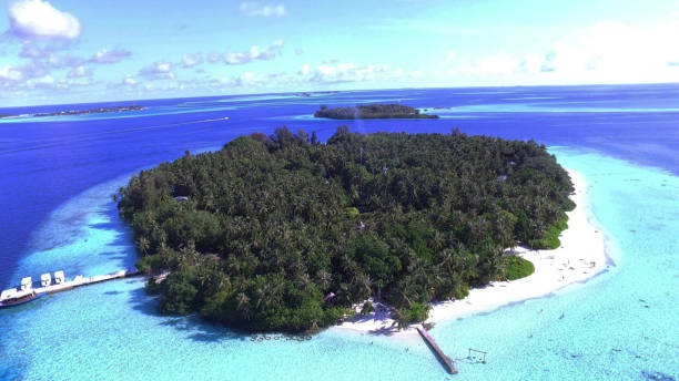 istock Sky view on Maldives island 1177962442