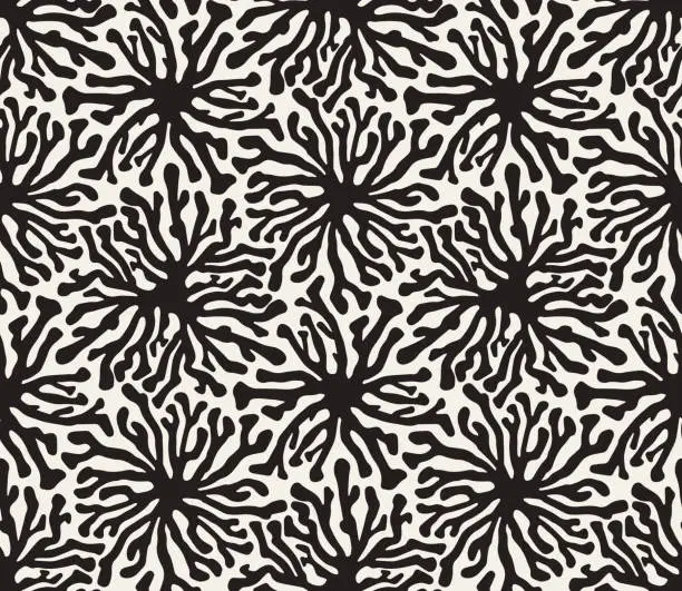 Vector illustration of Organic Hand Drawn Seamless Vector Pattern