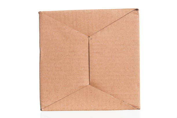 istock Brown cardboard sheet of paper, abstract texture 1177974789