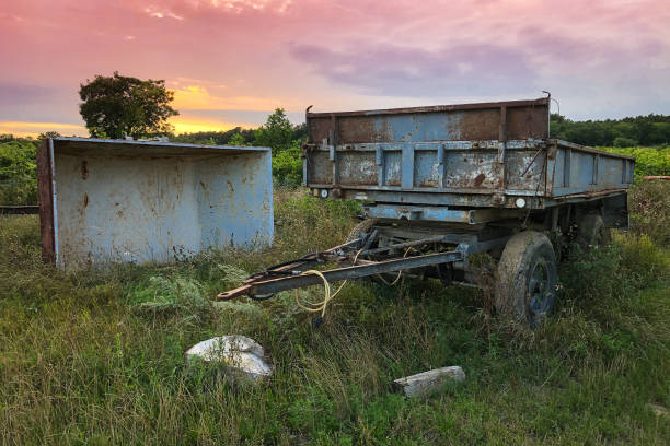 istock Old agricultural machines in the field 1178007075