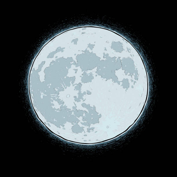 2,108 Full Moon Drawing Illustrations & Clip Art - iStock