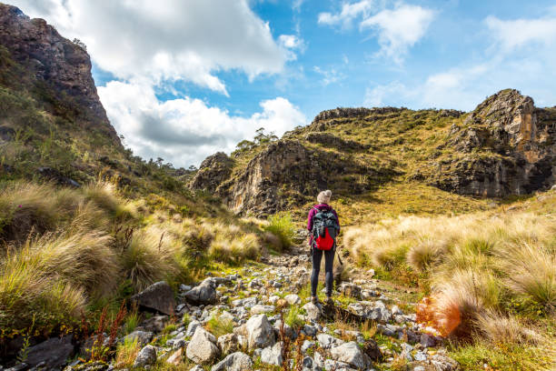 istock Hiker in a gorge in Snowy High Plains 1178013087