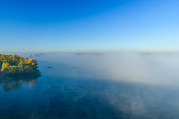istock Fog over the water on a river Dnieper on autumn 1178018045