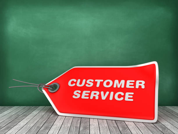 istock CUSTOMER SERVICE Price Tag on Chalkboard Background - 3D Rendering 1178019346