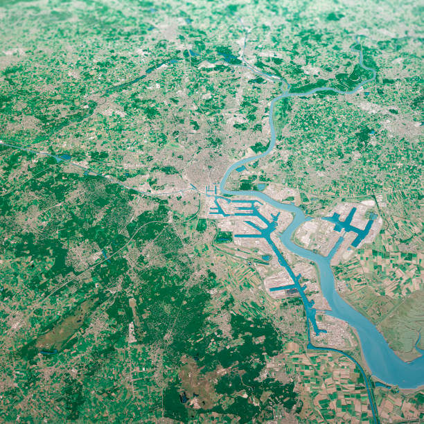 istock Antwerpen City 3D Render Aerial Landscape View From North Aug 2019 1178019431