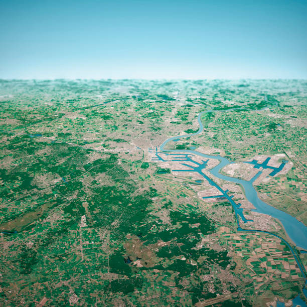 istock Antwerpen City 3D Render Aerial Horizon View From North Aug 2019 1178019518