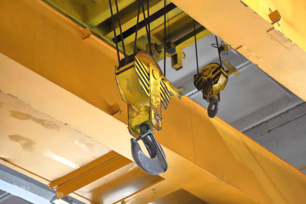 istock Large yellow metal hook for lifting 1178032407
