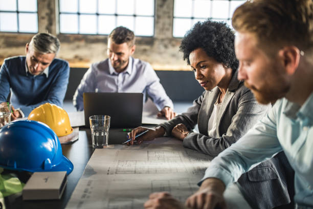 istock Analyzing blueprints on a meeting in the office! 1178033196