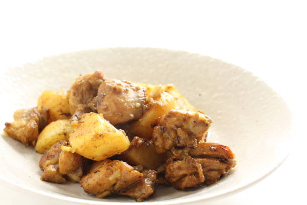 istock Chinese food, potato and chicken dried stri fried curry 1178034721