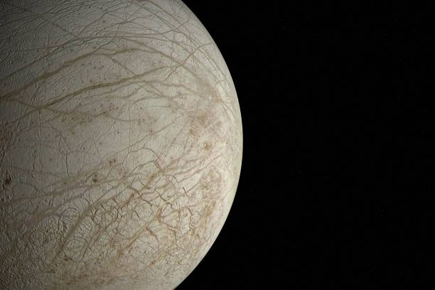 Europa - Moon of Jupiter stock photo