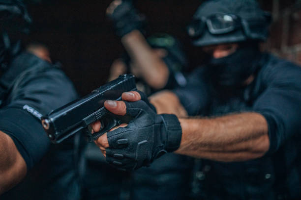 istock Police forces men in action 1178035385