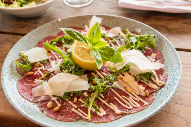 istock White dish with carpaccio of beef 1178037943