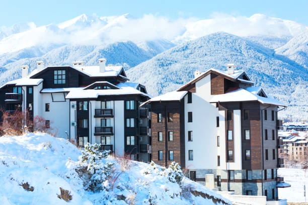 istock Houses and snow mountains in Bansko, Bulgaria 1178038523