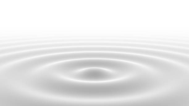 milch oder sahne flüssigkeit. 3d-illustration. - rippled water three dimensional shape rendered stock-fotos und bilder