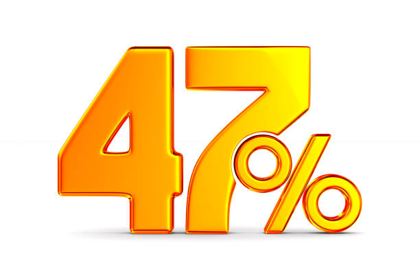 istock fourty seven percent on white background. Isolated 3D illustration 1178040626