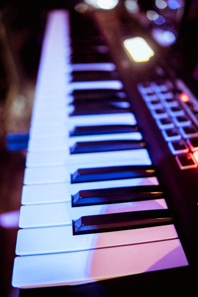 istock playing the synthesizer concert, hands on the keys 1178043457