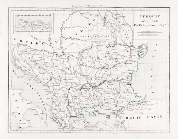 istock Engraving of East Europe Map at 1840 1178044776