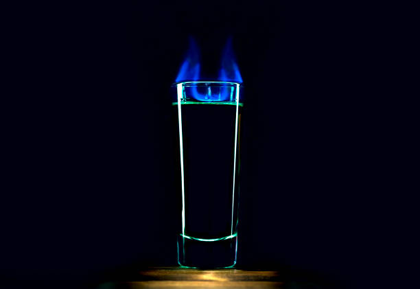 istock Burning alcoholic drink in a glass 1178045318