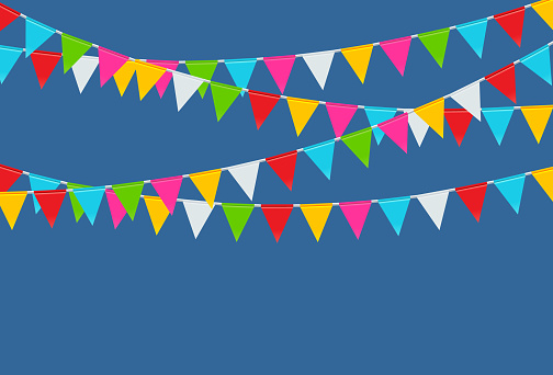 Vector illustration of party flags