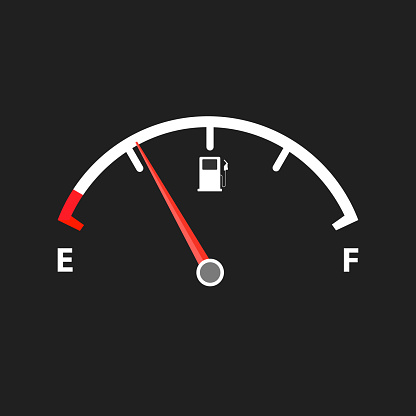 Empty fuel meter