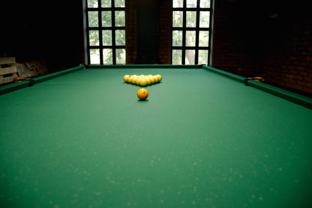 istock Billiard table with billiard balls close up.Billiard balls in a pool table 1178050826
