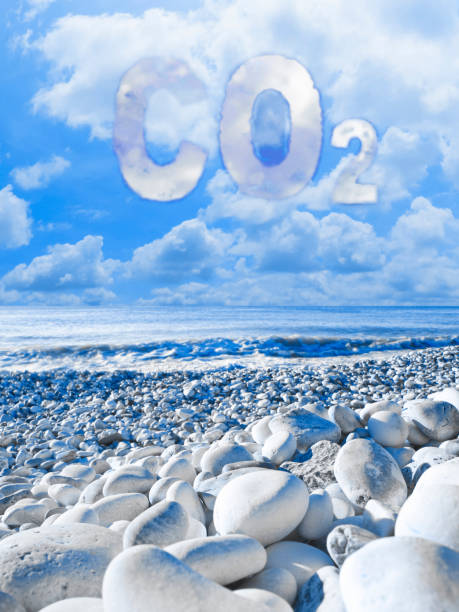 istock CO2 concept image against ocean and a cloudy sky 1178052766