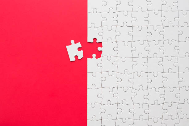 istock Last piece of white puzzle to complete a mission 1178061242