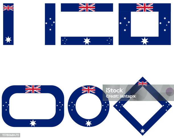 Flags Of Australia With Copy Space Stock Illustration - Download Image ...