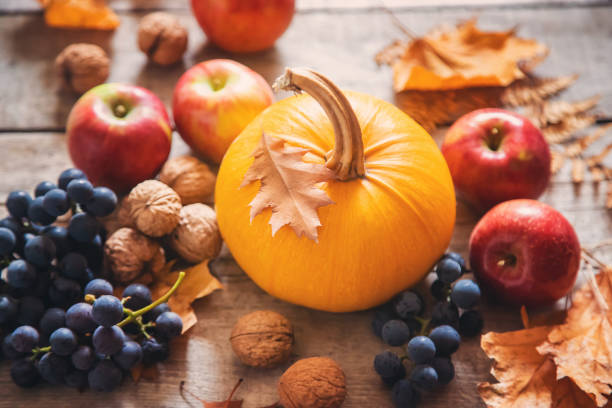 istock Autumn background with pumpkin. Thanksgiving Day. Selective focus. 1178068606