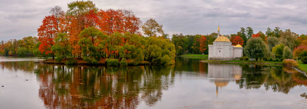istock golden autumn in Pushkin in summer day 1178074898