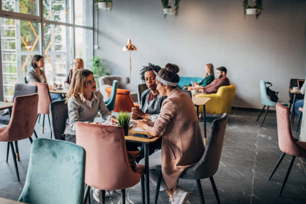 istock Modern people in city cafe 1178077005