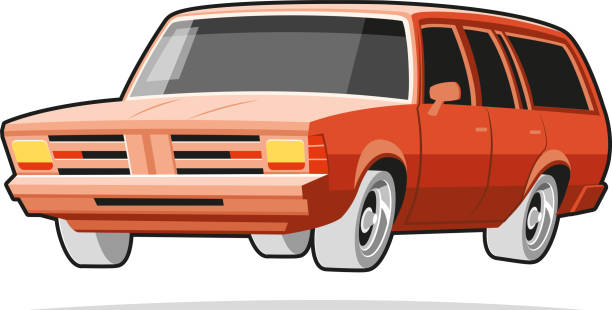 американский автомобиль - van mechanic mini van repairman stock illustrations