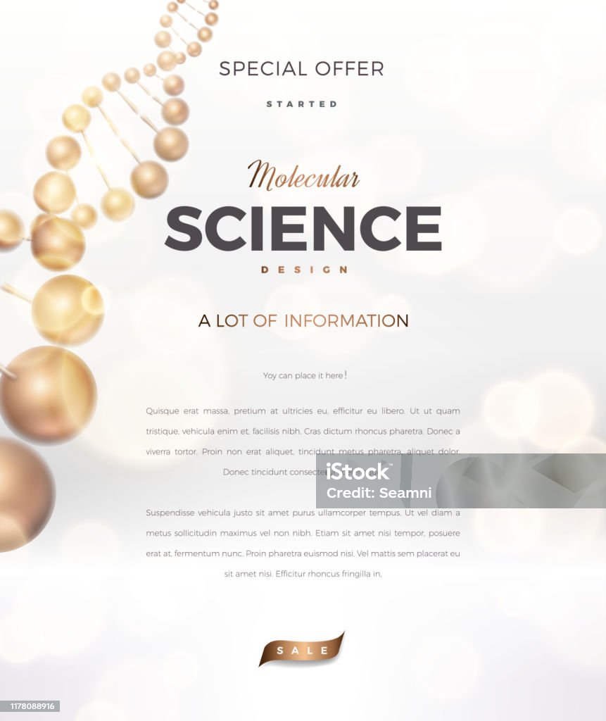 Science Background Design With 3d Molecular Structure Stock ...