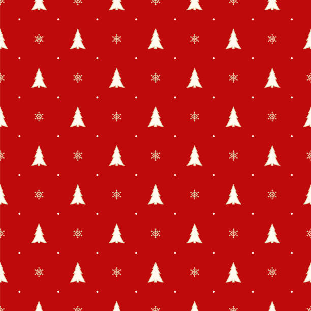 ilustraciones, imágenes clip art, dibujos animados e iconos de stock de patrón de navidad sin costuras - pattern christmas paper seamless christmas