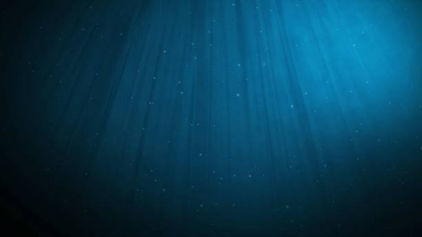 istock Under Water deep clear blue ocean, beautiful lighting reflections curtain and bubble animation 3D rendering 1178093977