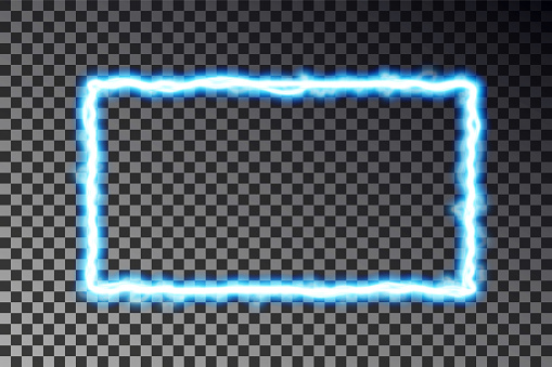 Vector Light Frame Vector Light Frame Banner Isolated On Dark Background Shine Border In ...