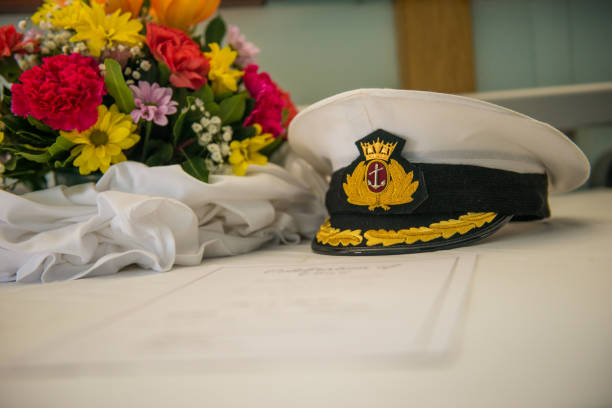 istock Sailor hat in the ships bridge 1178094378