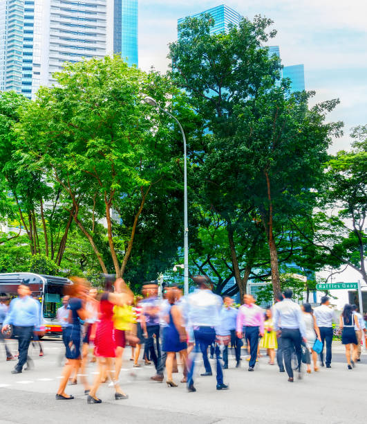 istock Cityscape, crowd, business people, Singapore 1178095042