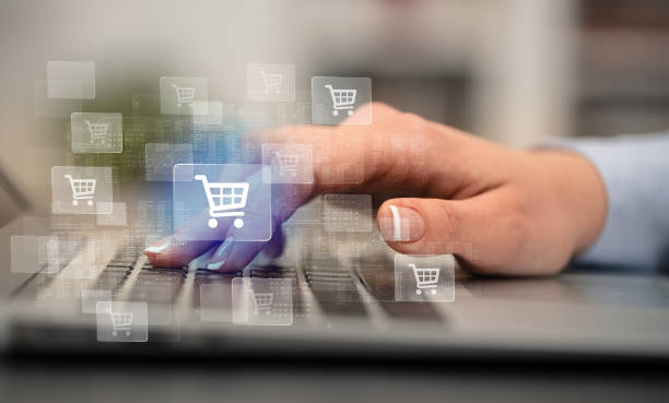 istock Hand typing on keyboard with store concept around 1178101651