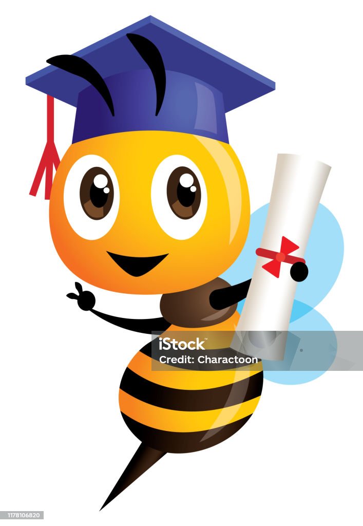 Ilustración de Dibujos Animados Lindo Mascota Abeja Feliz Lleva Gorra De Graduación Y La Celebración De Un Certificado De Graduación Ilustración Vectorial Aislado y más Vectores Libres de Derechos de Abeja - Ilustración de Dibujos Animados Lindo Mascota Abeja Feliz Lleva Gorra De Graduación Y La Celebración De Un Certificado De Graduación Ilustración Vectorial Aislado y más Vectores Libres de Derechos de Abeja -