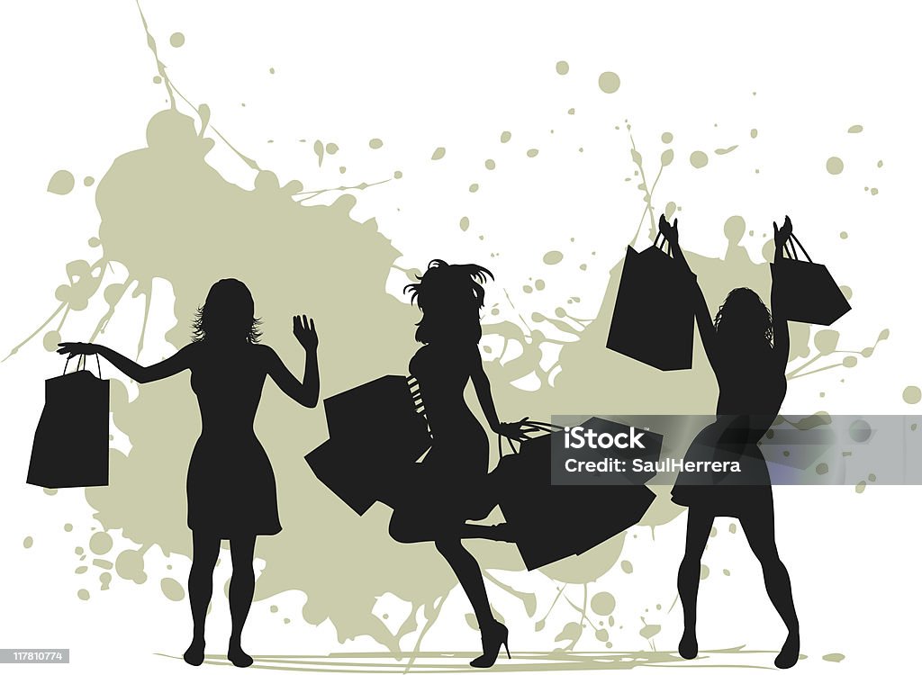 victory shopping Frauen - Lizenzfrei Einkaufen Vektorgrafik