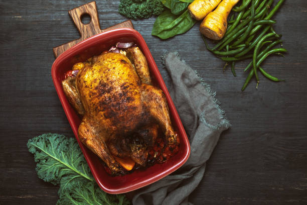 istock Chicken roasted with various season vegetables 1178108100