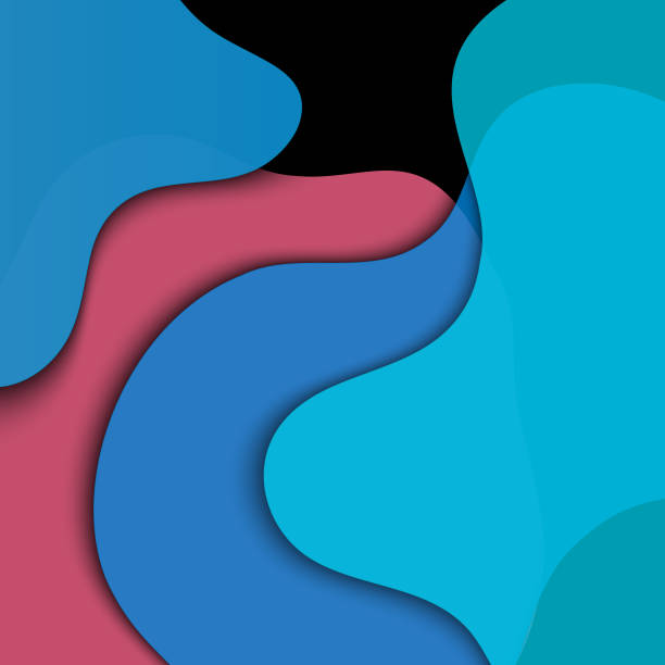 illustrations, cliparts, dessins animés et icônes de contexte avec le mouvement et les couleurs abstraites - carré composition