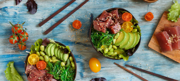 istock Hawaiian tuna poke bowl 1178120990