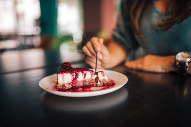 istock Woman having a dessert at restaurant closeup. 1178121394