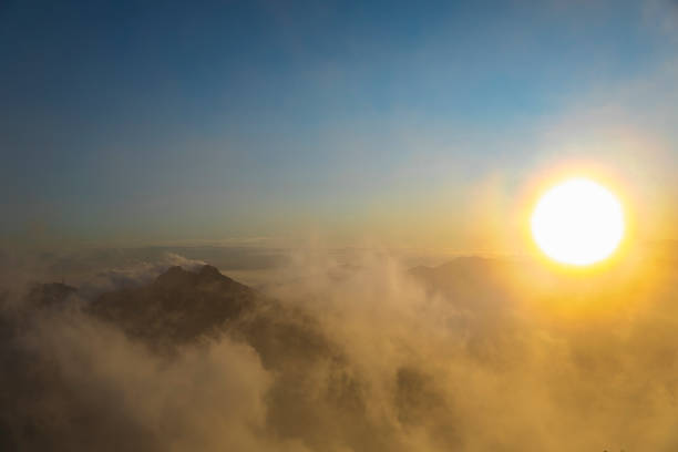 istock Real Big Sun Over Mountains Horizon 1178121678