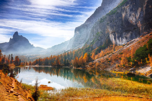 istock View on Federa Lake 1178122722